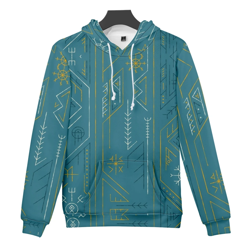 

Winter 2022 American Street Dark 3D Hoodie Line Pattern Men's Gothic Couple Oversized Casual Sweatshirt