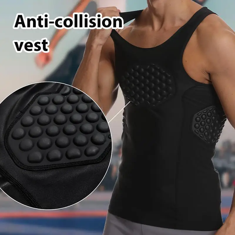 Chest Vest For Men Protection Basketball Fitness Vest Rib Chest Protector For Baseball Football Paintball Protective Gear