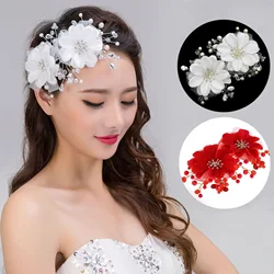 Nuovo copricapo da sposa fatto a mano testa fiore perla ornamenti per capelli in cristallo strass copricapo da sposa abiti da sposa accessori