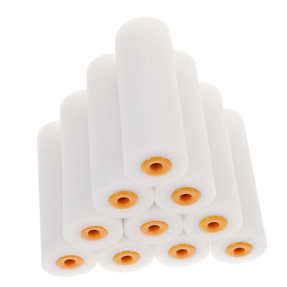

10 Pcs Sponge Roller Brush Head Wall Painting Tool Rollers for Small Replacement Supplies