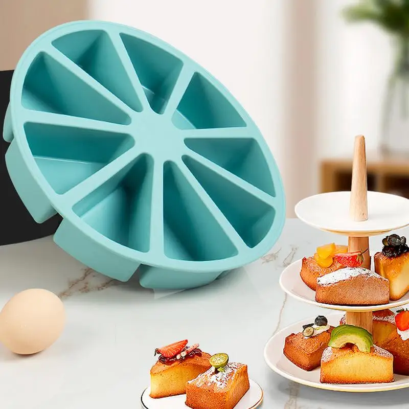 

Silicone Cake Mold Baking Cake Portion Mold In Silicone Easy Release Kitchen Cooking Gadget Triangle Pizza Mould