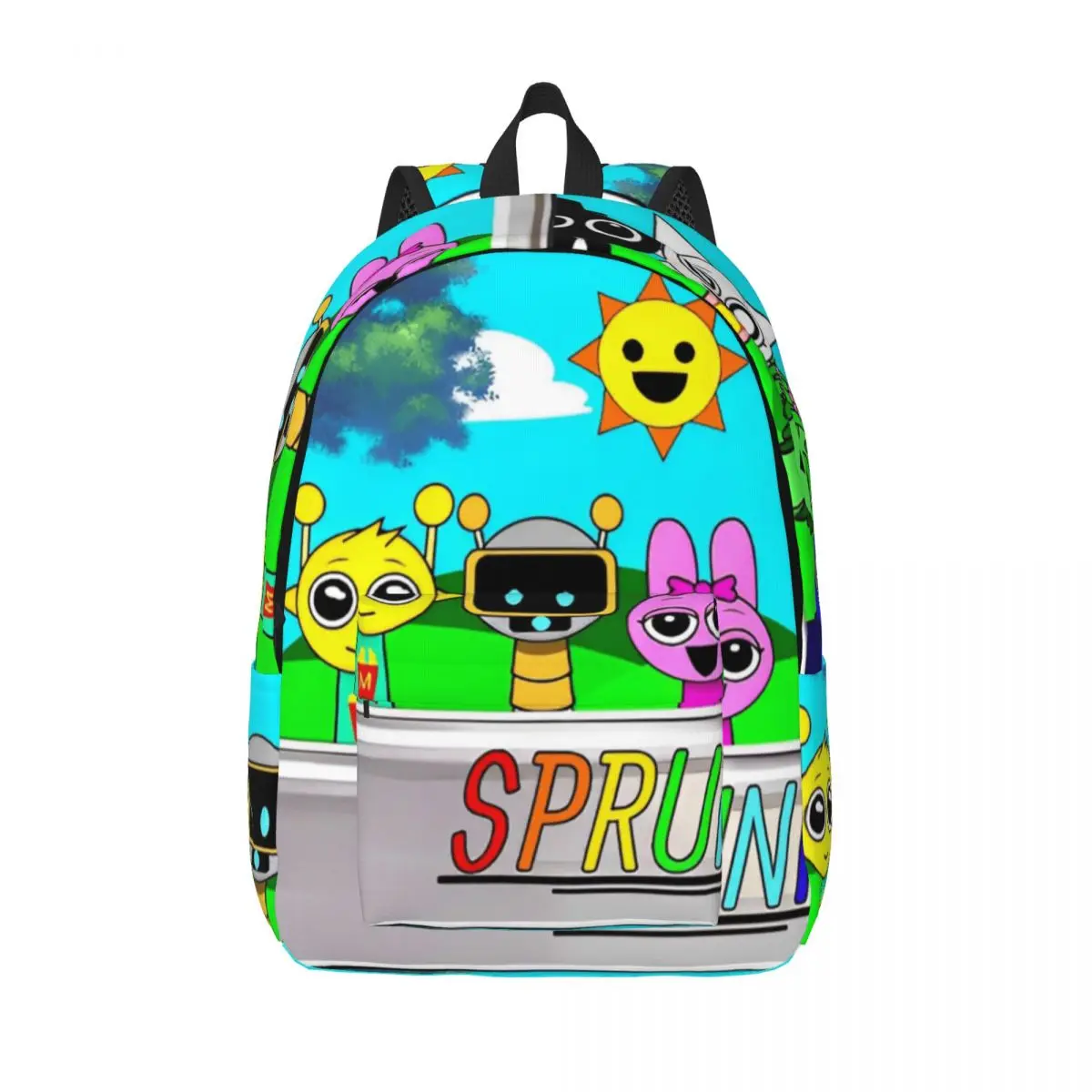 Sprunki Incredibox Backpack for Men Women Casual High School Hiking Travel Daypack Beats Game College Canvas Bags Gift