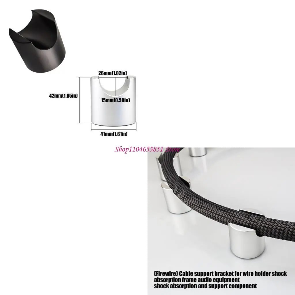 AntiShock Speaker Cable Support Stand Boosters with Curved Metal Cradle U Slot for Home Speakers Routing and Desktop HiFi Cable