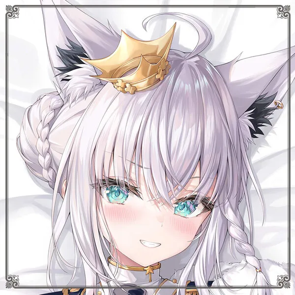 

vtuber hololive Shirakami Fubuki Anime Game Dakimakura Hing Body PillowCase Cushion Otaku Bed Linings Xmas