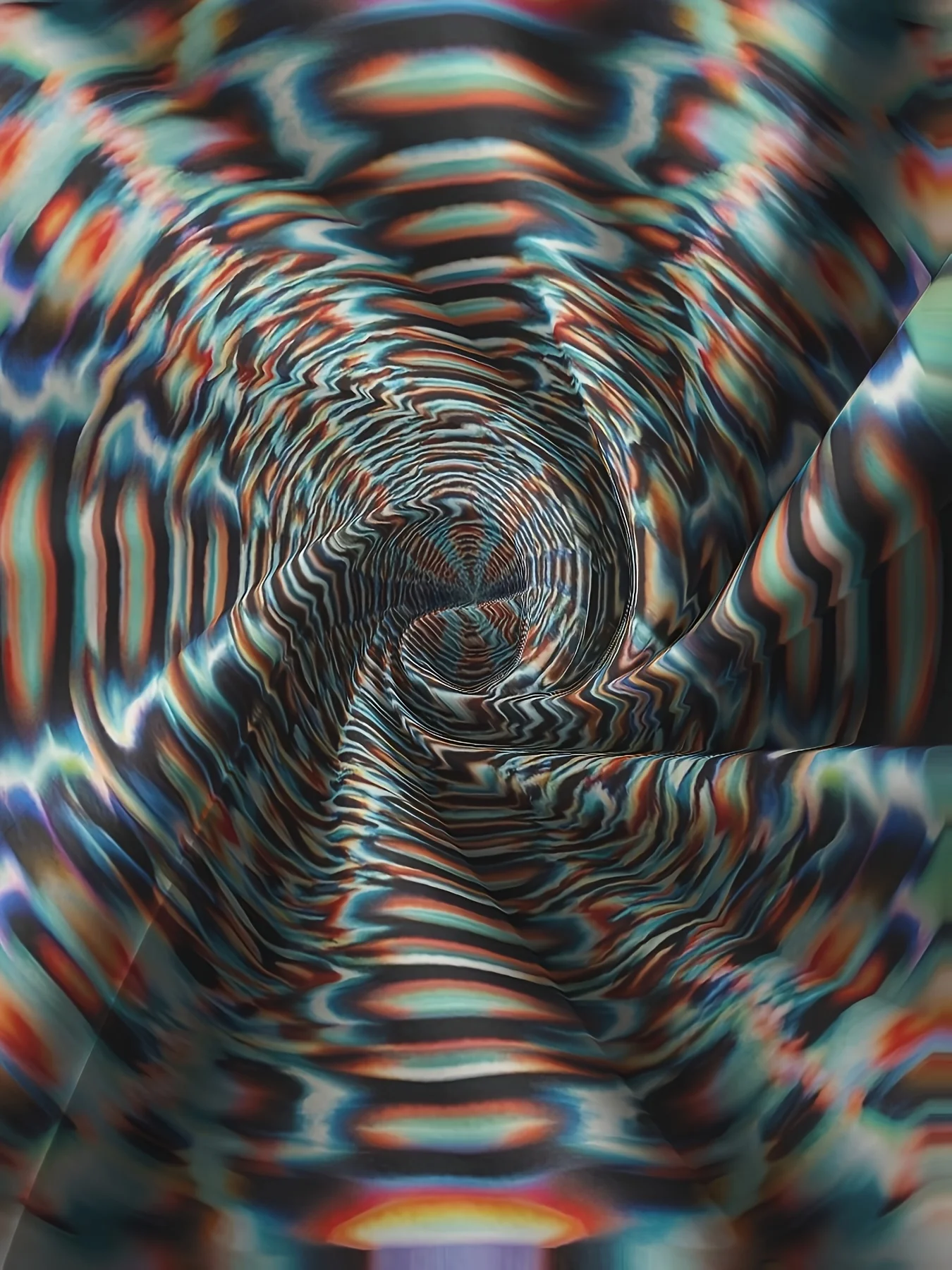 الوهم البصري نمط المبهر المطبوعة الرجال جولة الرقبة طويلة الأكمام أعلى تي شيرت لحفلة عطلة السفر اليومية #5