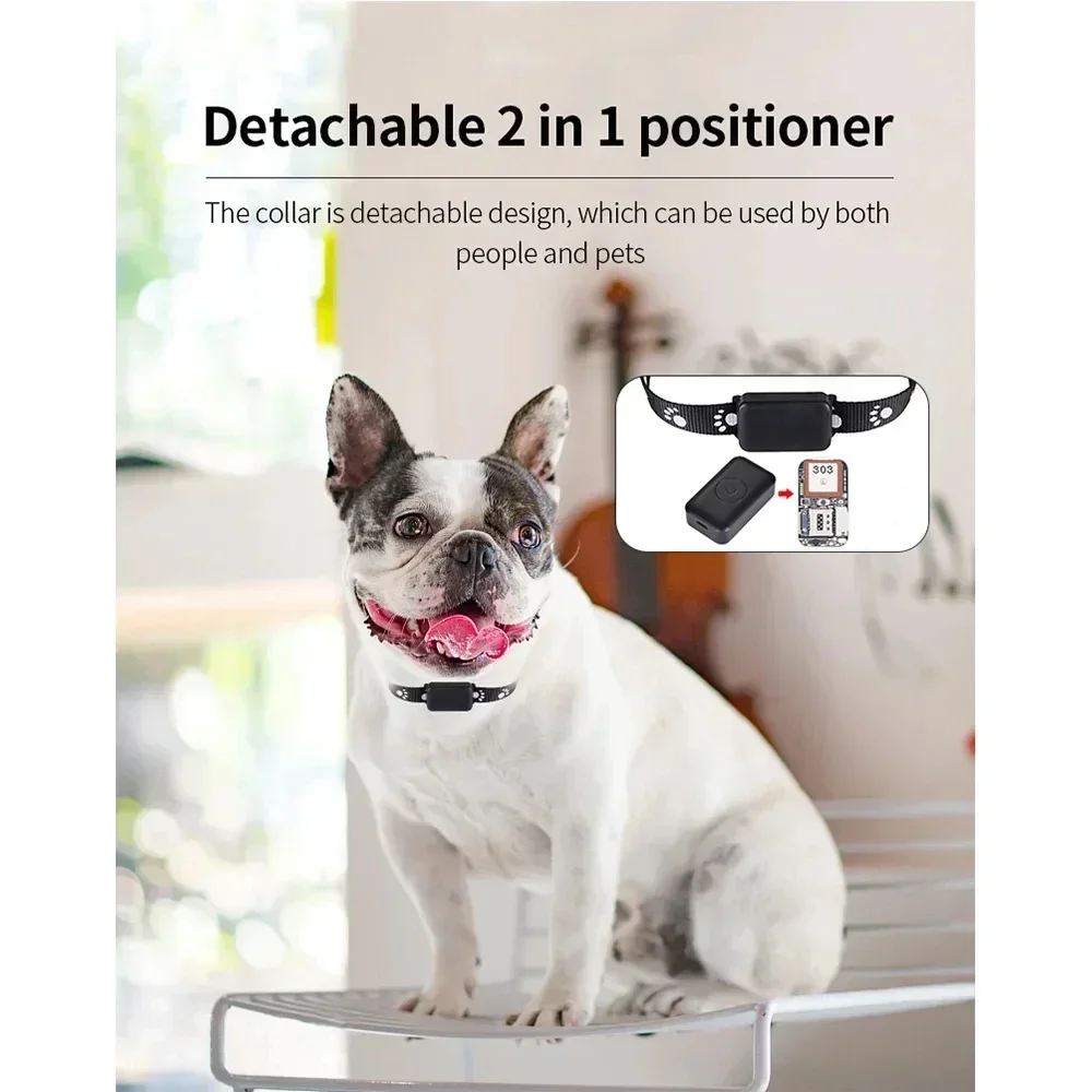 Mini localizador GPS para mascotas, Collar impermeable, localizador de perros y gatos, aplicación de alarma de valla inteligente, posicionamiento Global en tiempo Real, nuevo