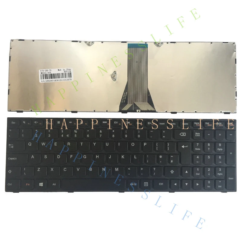 Nuevo teclado PL+ para Lenovo Ideapad Z50-70 G50-30 G50-45 G50-70 G50-80 300-15ISK (Reino Unido)