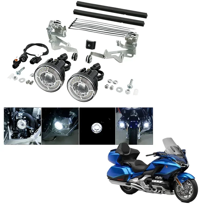 

Для Honda Goldwing Gold Wing GL1800 GL 1800 2018-2022 2019, детали мотоцикла, стробоскопические светодиодные противотуманные фары, комплект