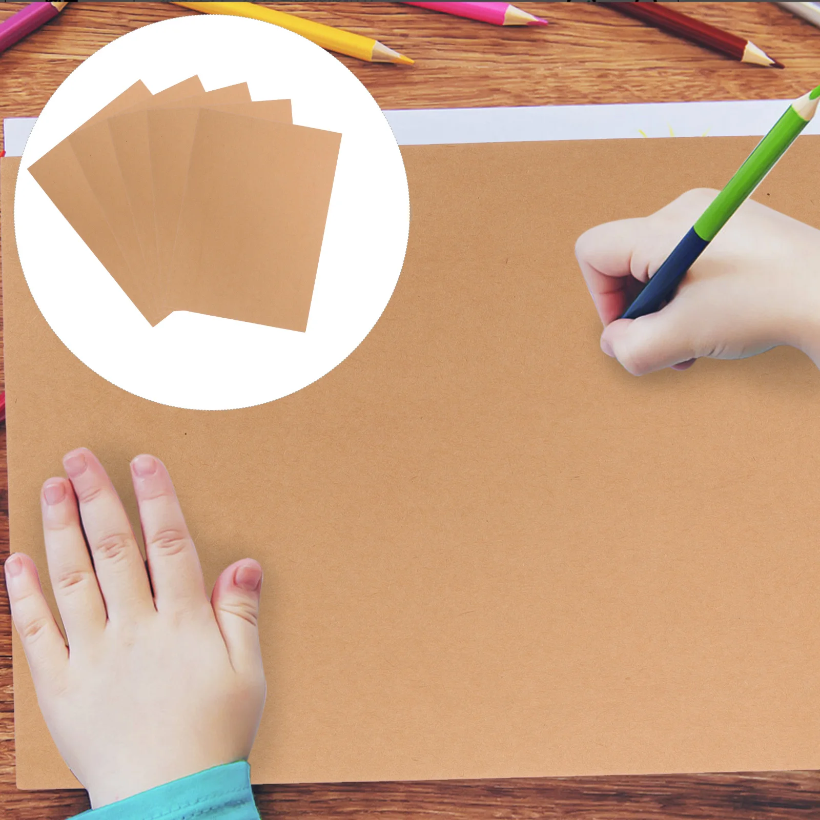 

5 Sheets A4 210x297mm White Thick Kraft Paper Cardboard Sheets for Drawing Painting Sketching Art Craft Projects Kids