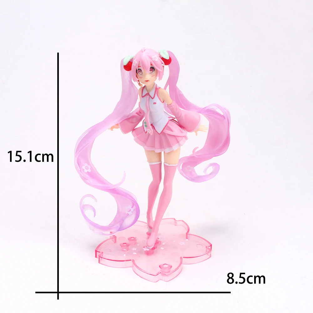 Bandai Hatsune ata ku Anime Characters, Collection de figurines en PVC, Modèle beurre, Ornements, Jouets, Cadeau, 15 cm