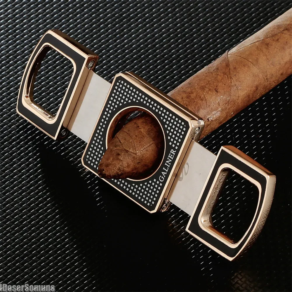 GALINER Tobacco Cigar Cutter Sharp Blade Luxury Guillotine Knife Cigar Cut Scissors Knife Cigar Accessories Smoking Cool Gadgets