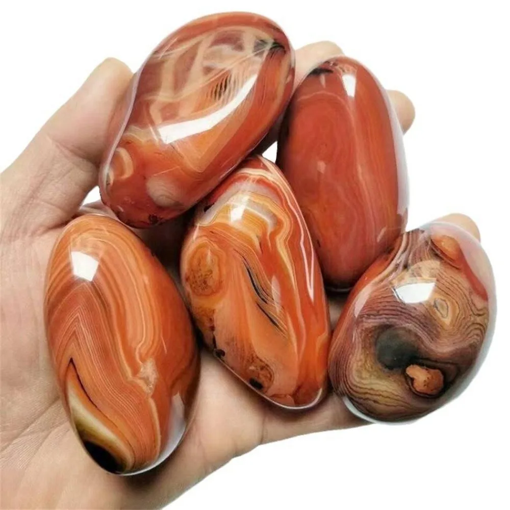 

1Pc Natural Smooth Agate Stone Madagascar Sardonyx Healing Crystal Quartz Mineral Specimen Crafts Collections Garden Home Decor