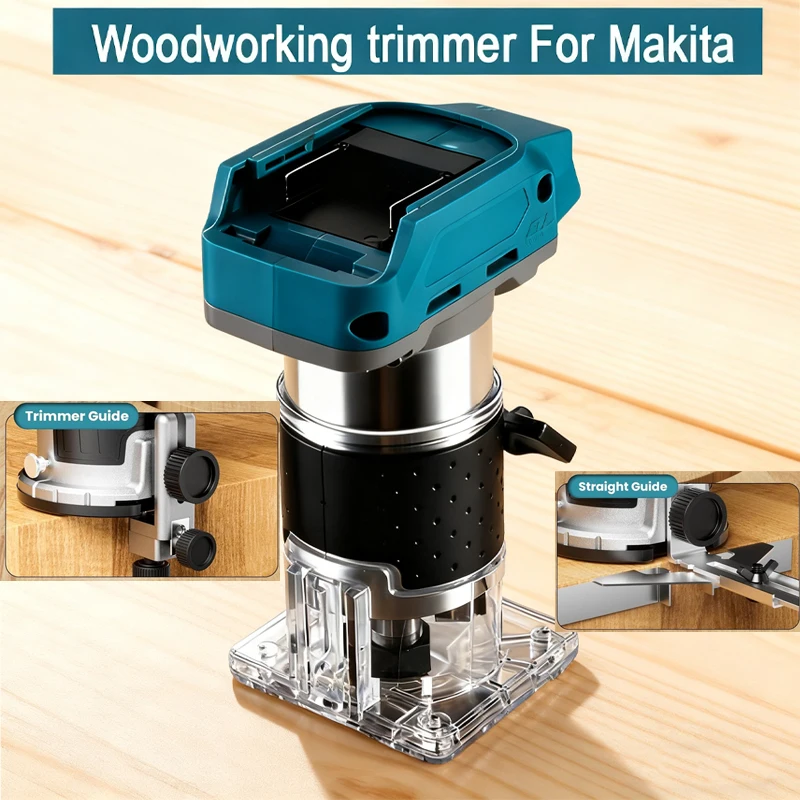 

Фрезерный инструмент для Makita 800 Вт, компактный фрезерный инструмент по дереву для деревообработки, электрический ручной триммер 1/4 дюйма, цанги, триммеры для ламината на ладони