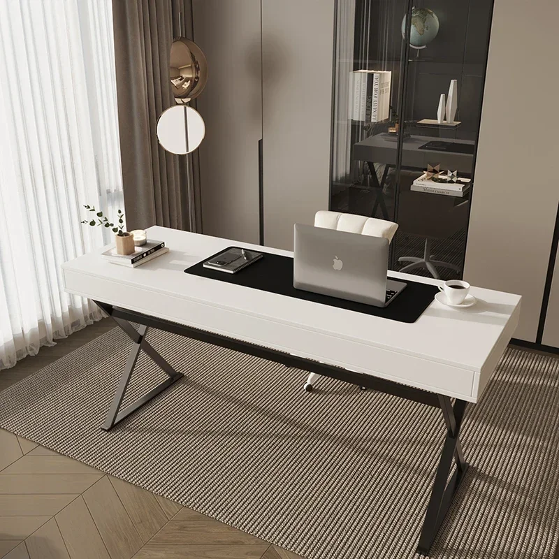 

Italian Minimalist Office Desk Home Writing Modern Floor Reception Simple Computer Desk Executive Bedroom Study Mesa Furniture