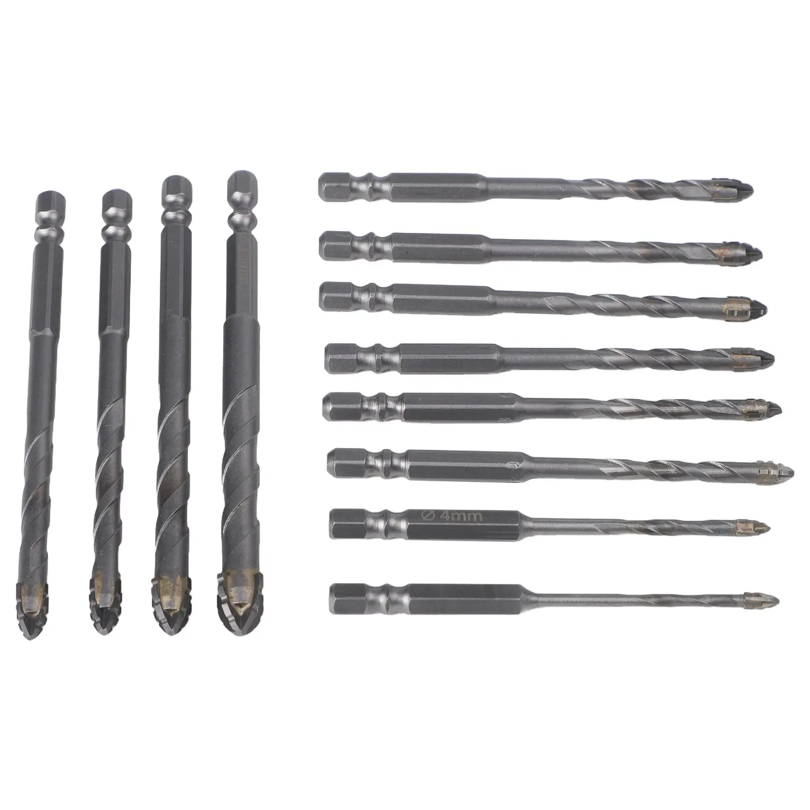 

Carbide Drill Bit Set 4 Flute Drill Bit DIY Projects Convenient Quick Change Between Bits Silver Yellow optional