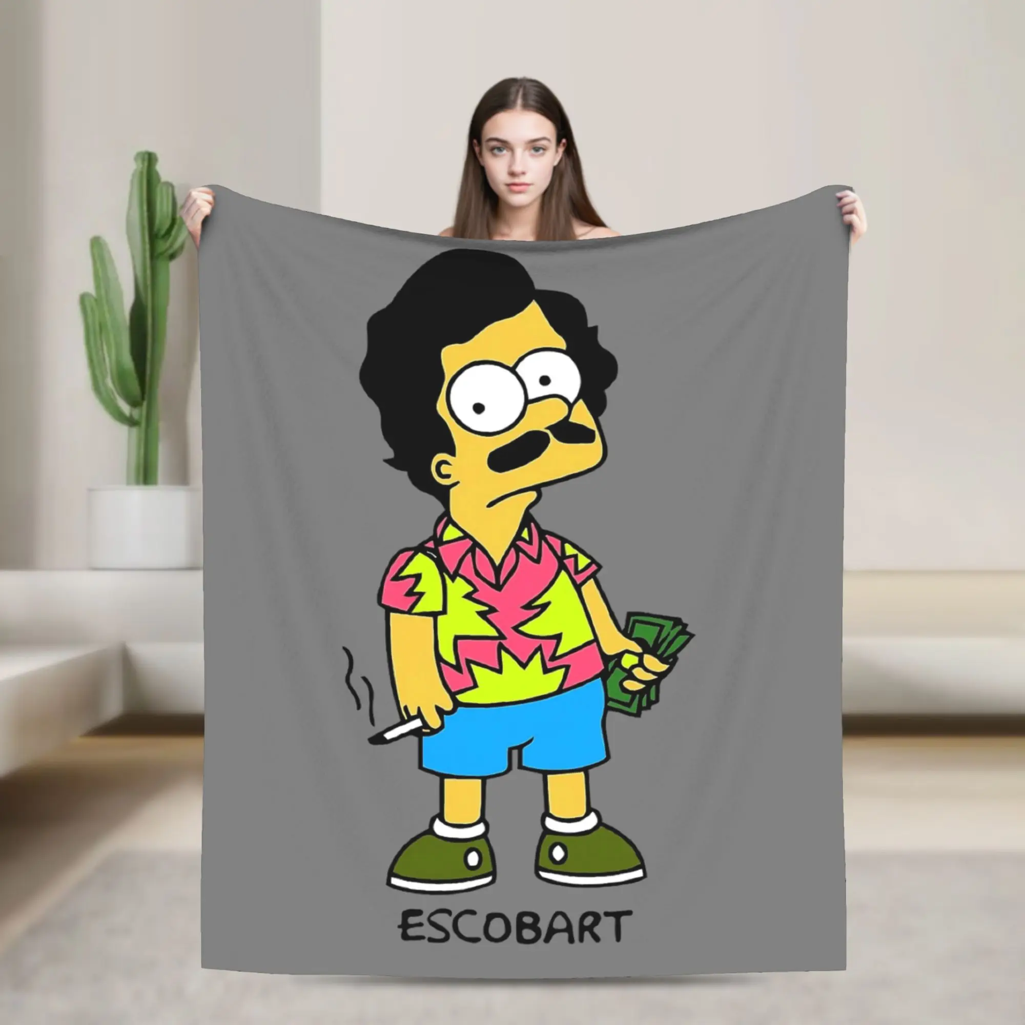 Pablo Escobar bart Blankets Fleece Textile Decor   Multifunction Ultra-Soft Throw Blanket for Home Travel Plush Thin Quilt