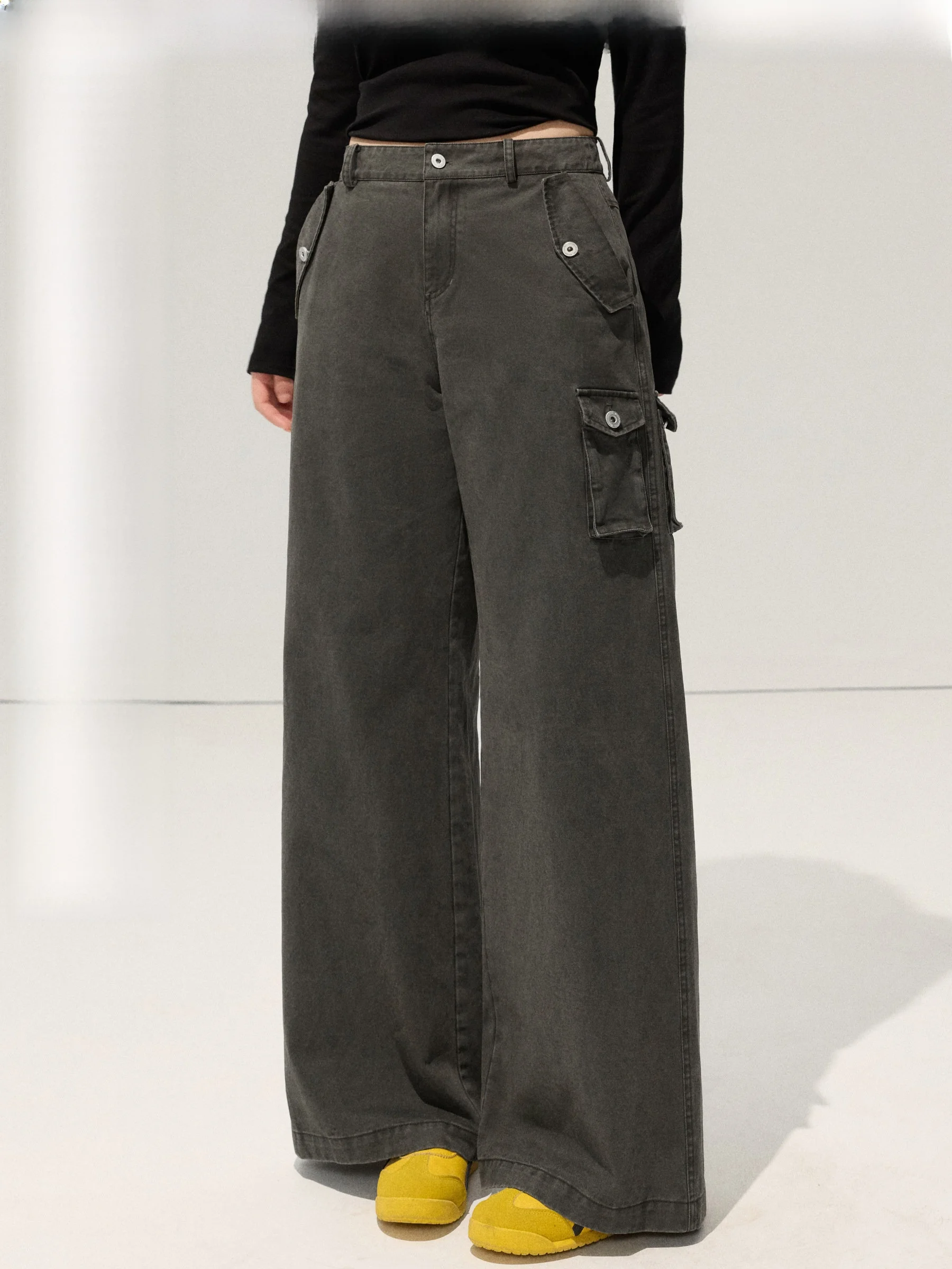 

JULULOOK Workwear Loose Straight Leg Pants plus Size Casual Trousers Comfortable plus Size Women's Fashion Spring Collection