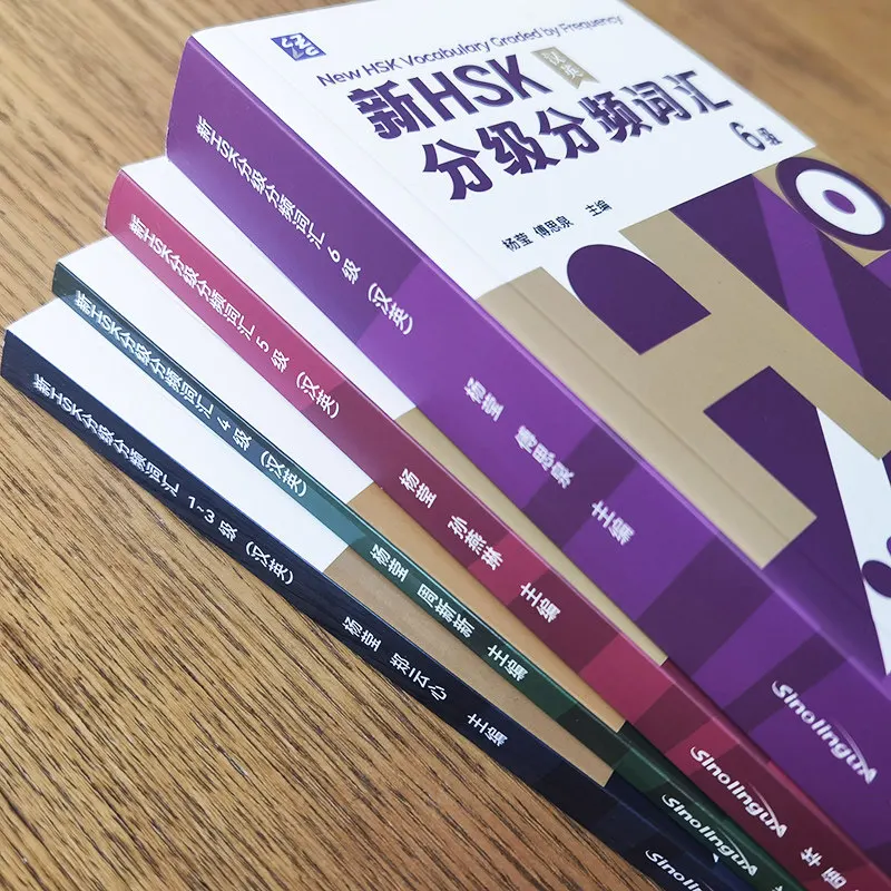 Latest Version New HSK Graded Vocabulary Levels 1-6 (English Definitions+Pinyin Annotations+Example Sentences)