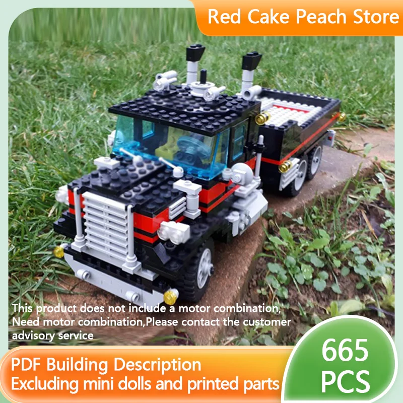 

Модель городской автомобиль MOC, строительные кирпичи, грузовой транспорт, бортовой грузовик, модульная технология, детские праздничные подарки, сборка игрушек, костюм