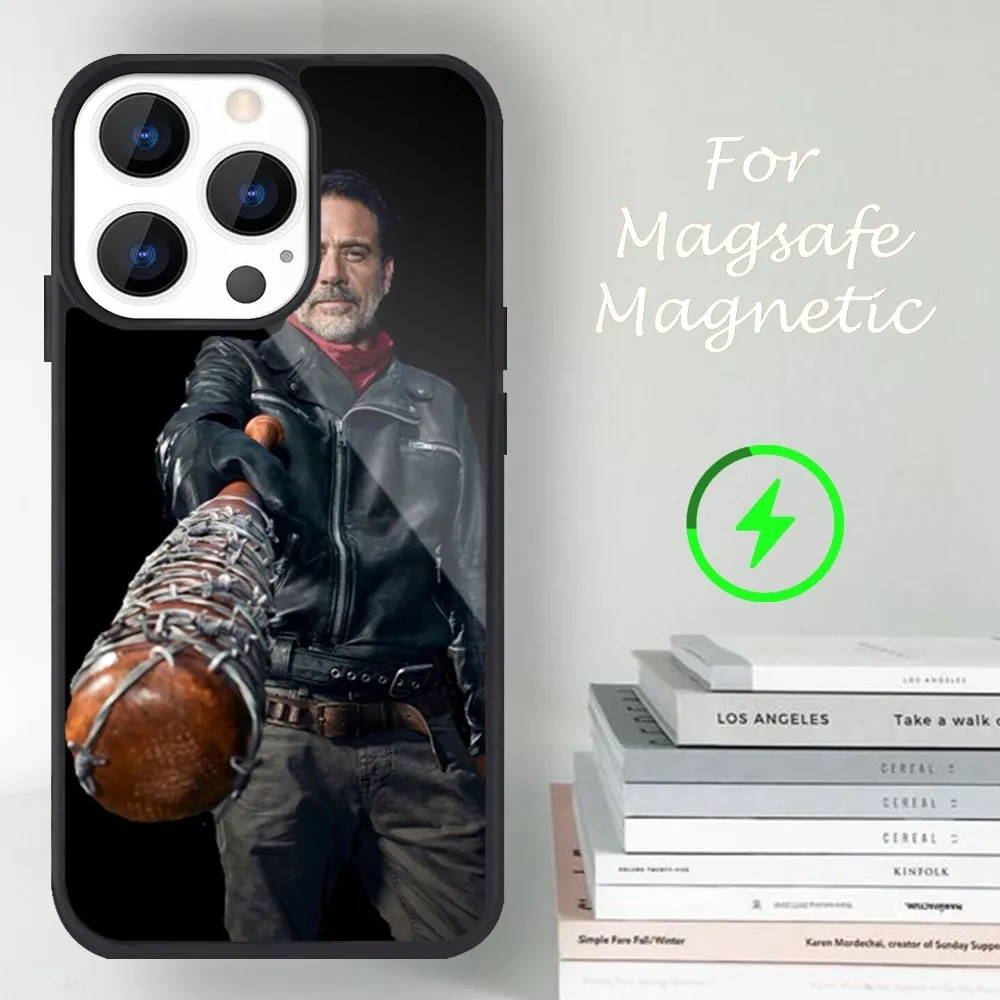 TV series T-The Walking Dead Negan Phone Case For iPhone 14 13 12 11 15 Pro Max Magsafe Magnetic