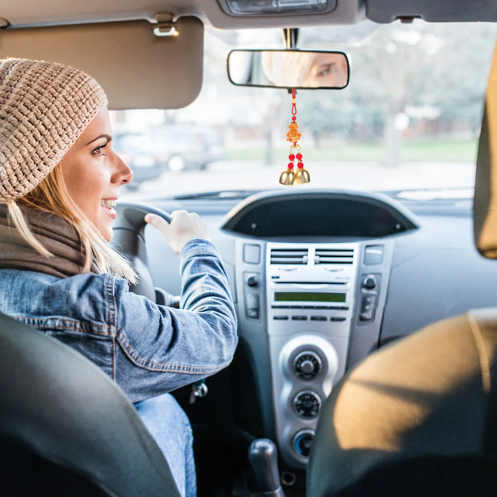 

4Pcs Fengshui Bell Ornaments Chinese Year of The Snake Pendant Lucky Hanging Charm Car Rearview Mirror Decorations 2025