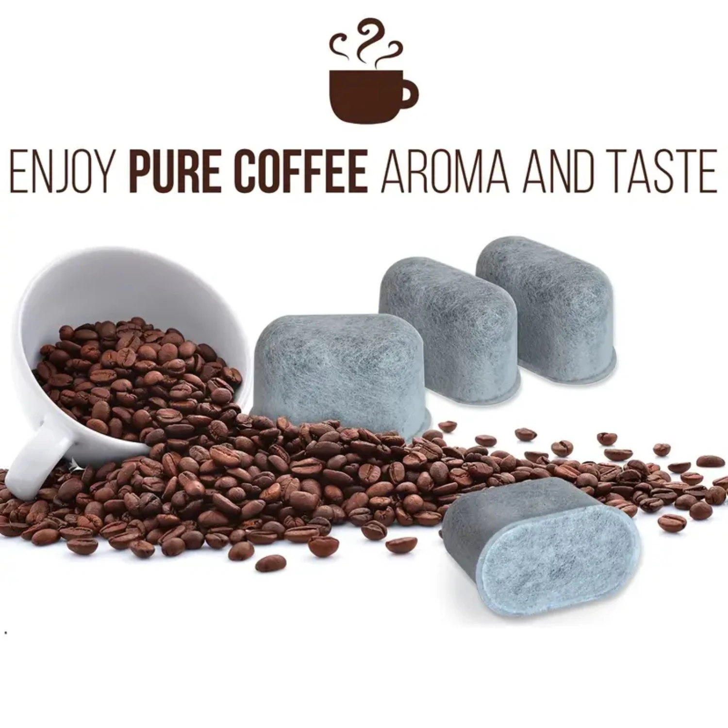 

Transform Your Coffee Experience with 6/12pcs Superior Quality Charcoal Water Purification Filters for Coffee Machines - Enhance