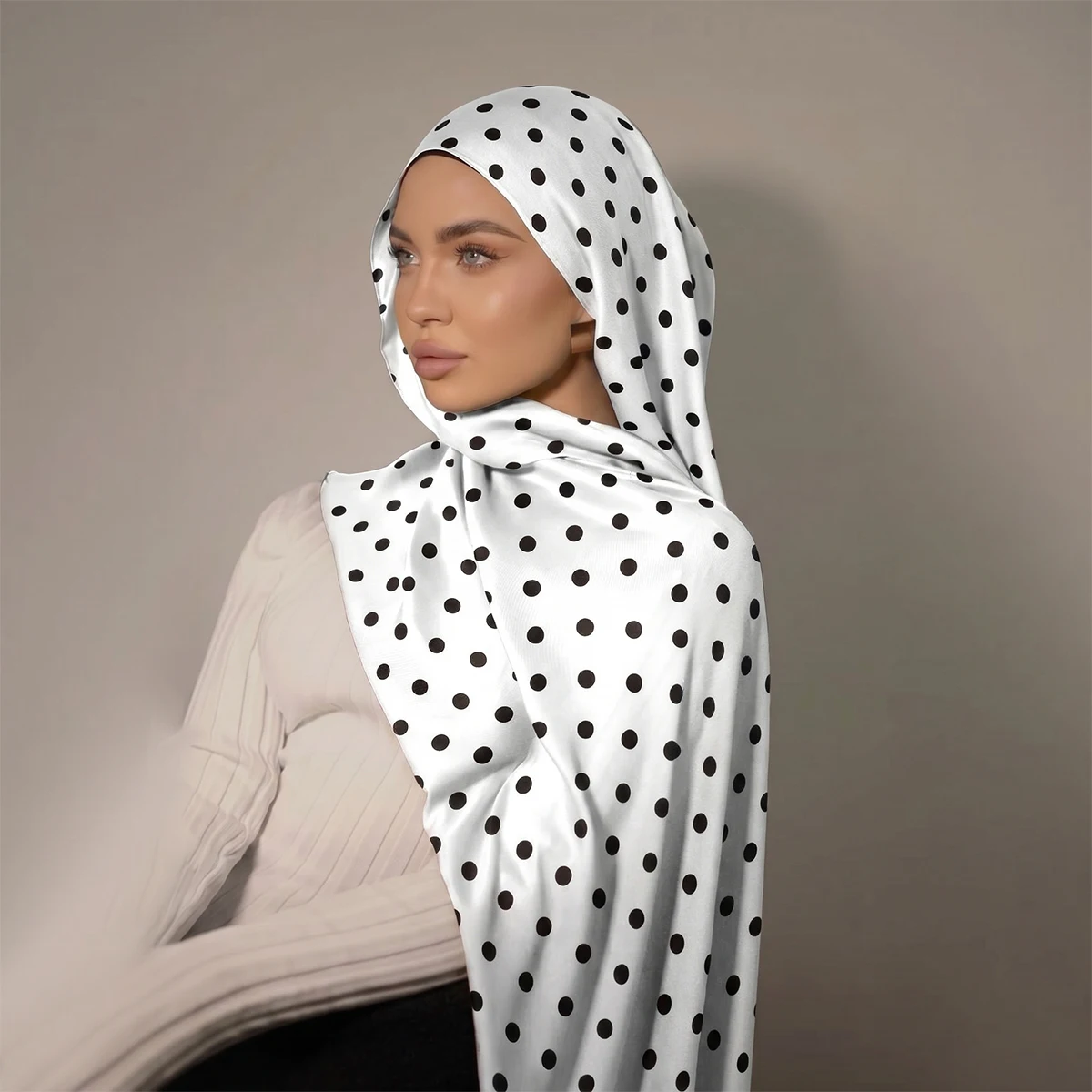 Neuer Damen-Hijab-Schal mit Aquarellmuster, Vintage-Luxus-Strandtuch, 180 cm langes Kopftuch, Bohemien-Muslim-Accessoires – Detail 7