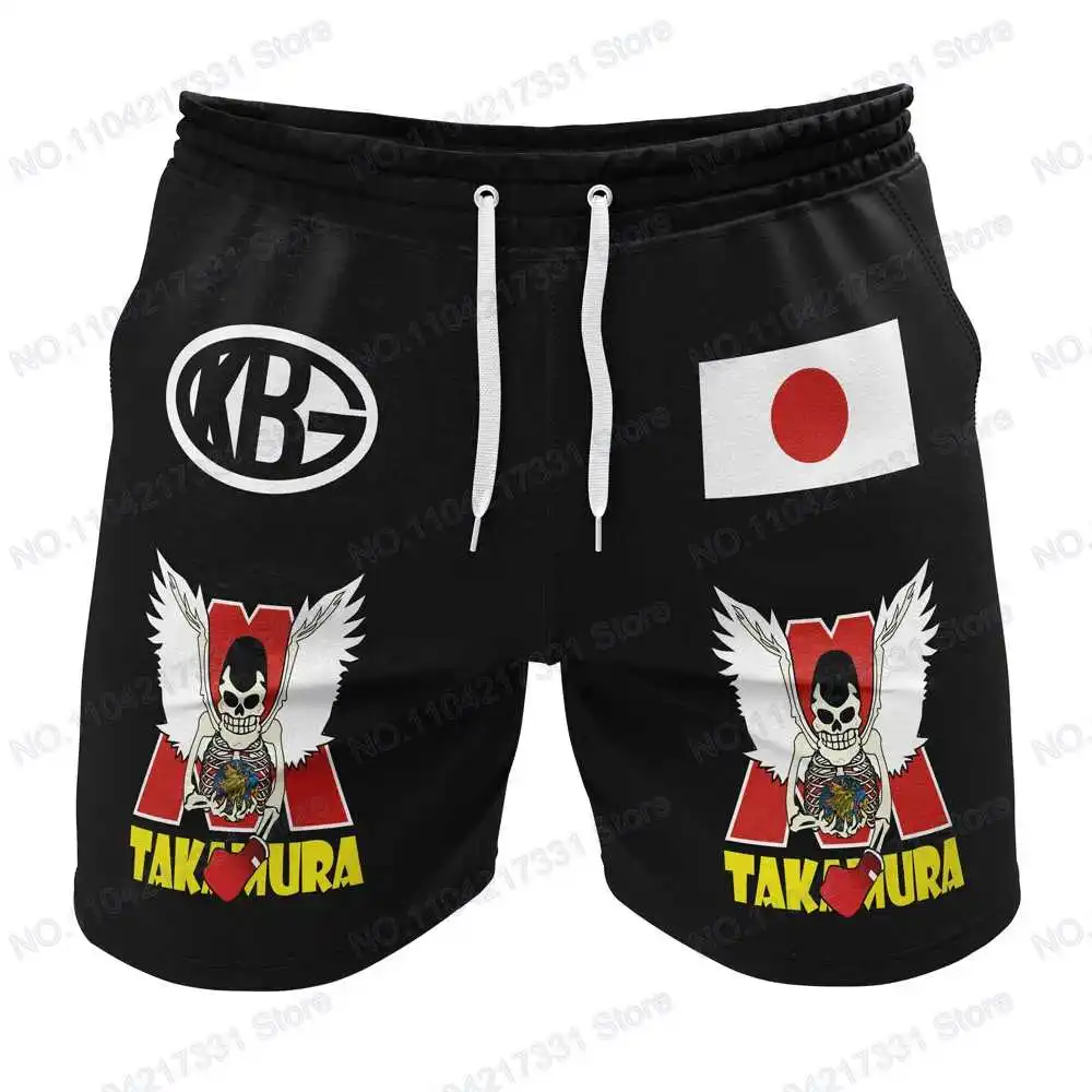 Hayime no Ippo Anime pelindung ruam berselancar kemeja pantai baju renang menyelam Gym celana pendek MMA BJJ pria Jiu Jitsu kebugaran Set