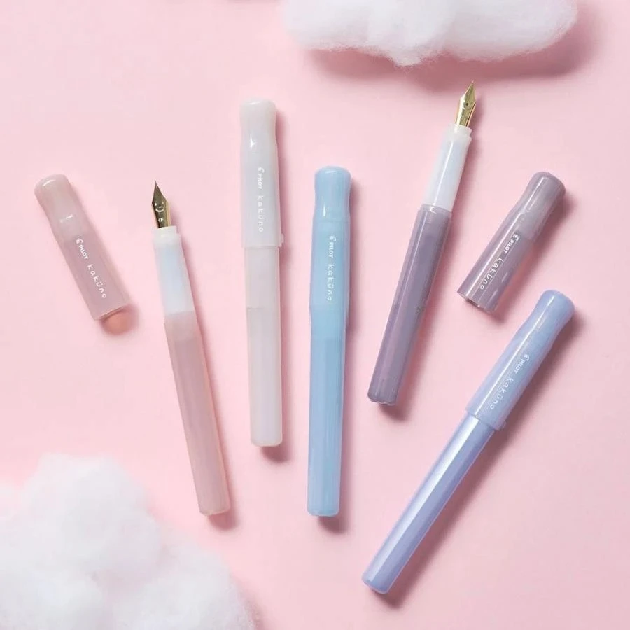 2026 Original Japan Pilot Kakuno Cute Fountain Pen Madoromi Dream Series Interchangeable Ink Bag Dispenser Writing Gift