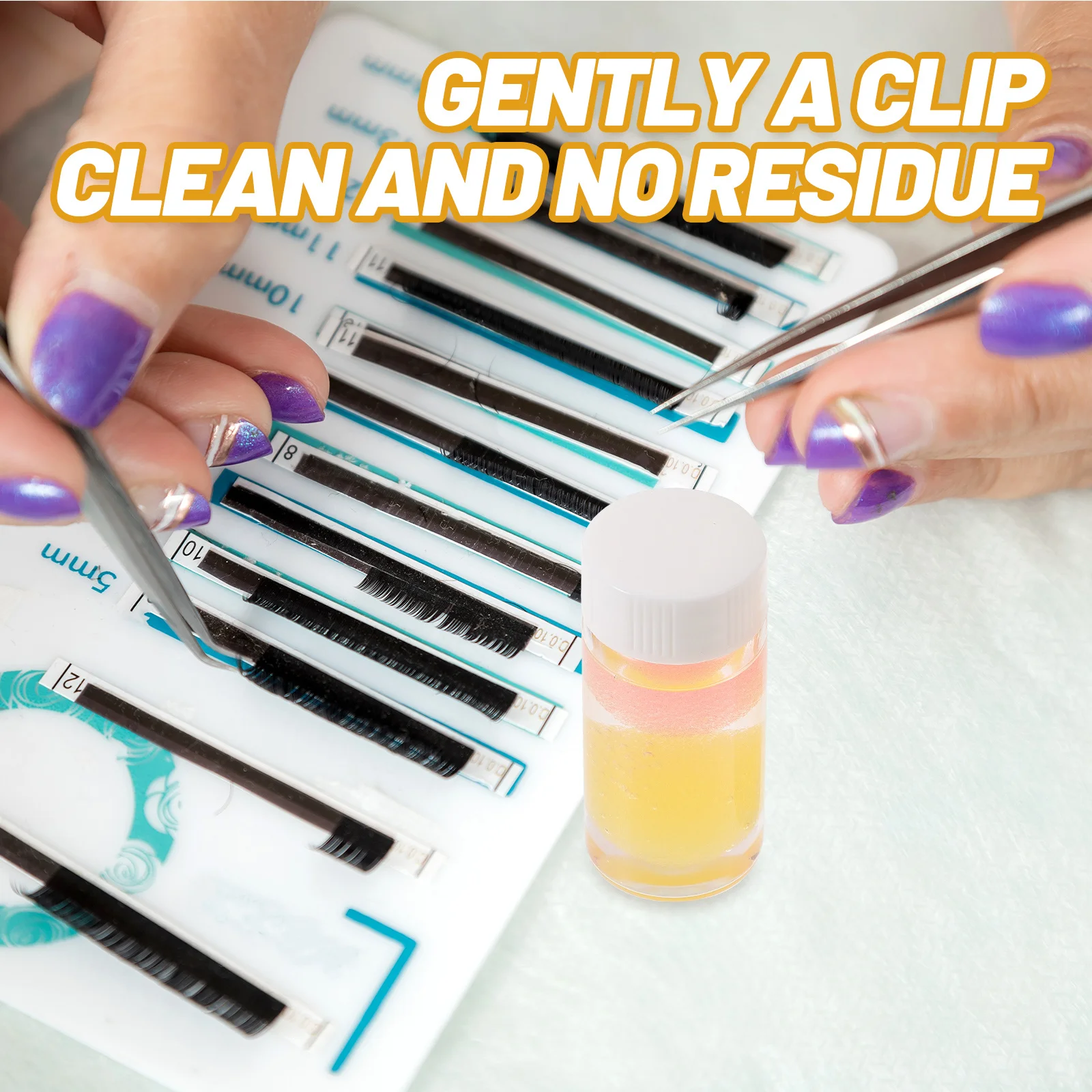 2pcs Eyelash Tweezers Cleaner Liquid Leak-Proof Silicone Plug For Glue Removal Salon Supplies Tweezers Cleaning Tool