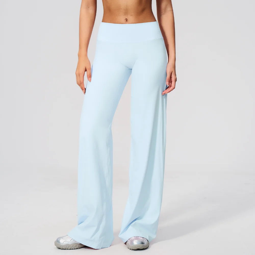 High Waisted Hip Lifting Yoga Pants Wide Leg Pants Women's Flared Pants Pilates Sports Tight Bare Feel Pants Casual Sports Wear