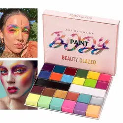 Face Paint Palette Professional Oily Face Body Painting Kit 26 Colors Multipurpose Makeup Palette For Art Theater Halloween