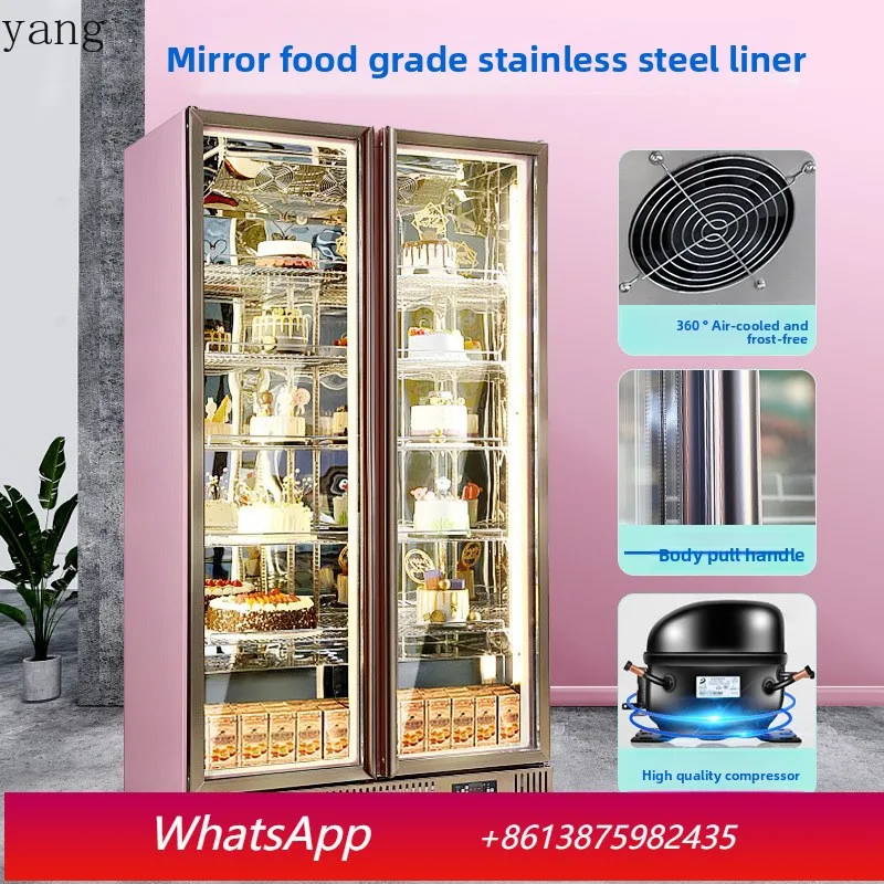 

YJQ Cake Refrigerated Display Cabinet Vertical Air-Cooled Dessert Refrigerated Fresh-keeping Cabinet Commercial