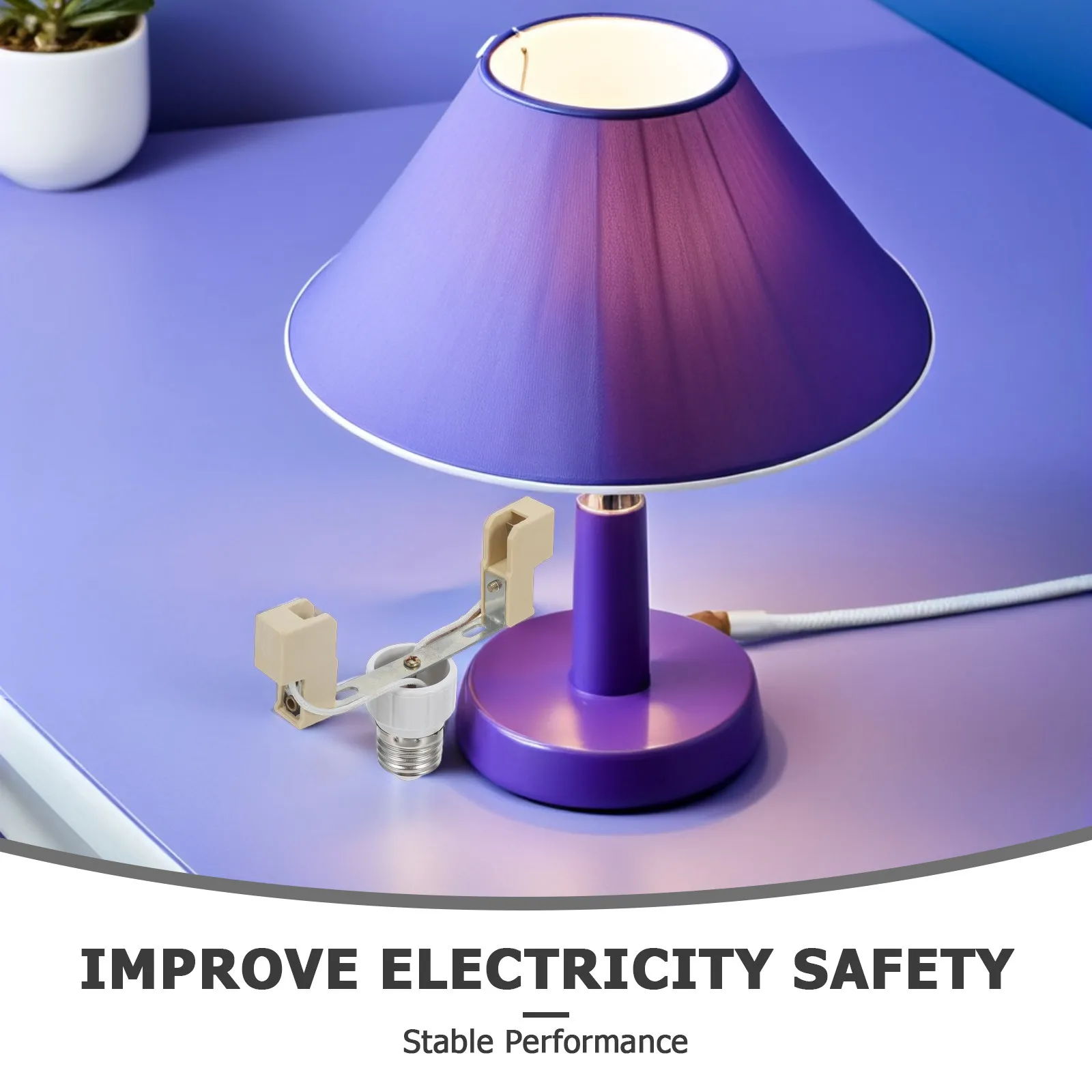 E27 to R7s Ceramic Socket Converter Lamp Base Adaptor 118Mm Halogen Bulb Holder High Temp Insulation Reliable Operation