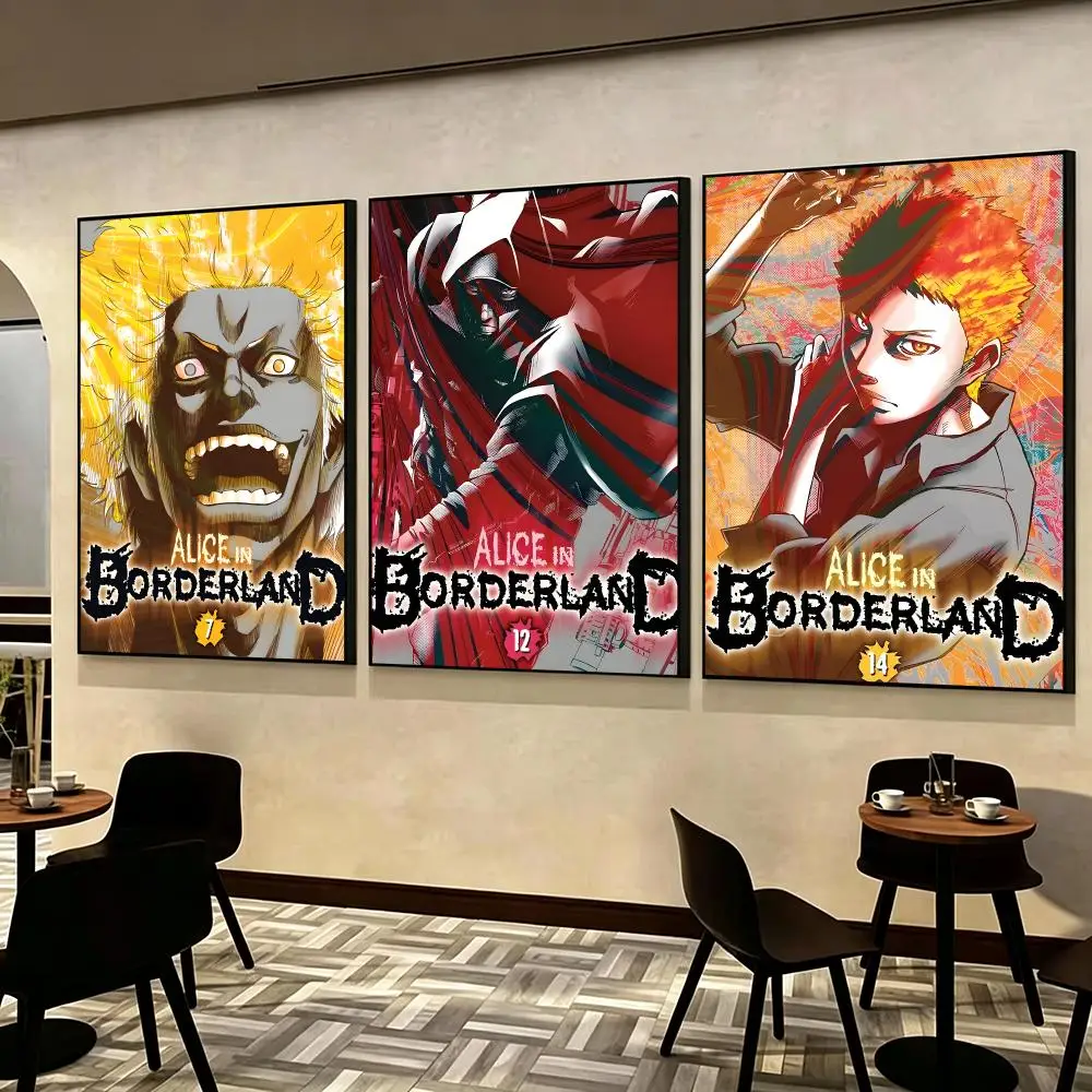 Drama Alice in Borderland Poster Poster HD Printing self‑stick Modern upscale Style Wall Art Home Decor For Office Bedroom Gift