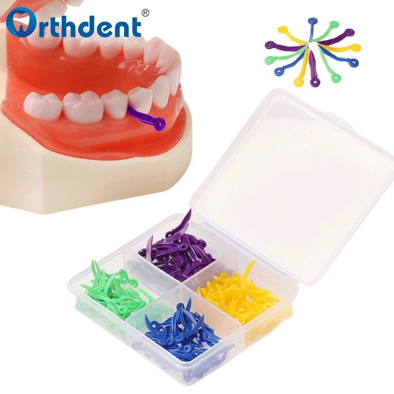 200Pcs/Box Disposable Dental Wedges Tooth Gap Wedge with End Circular Holes Plastic Dentist Oral Care Accessories 4Sizes