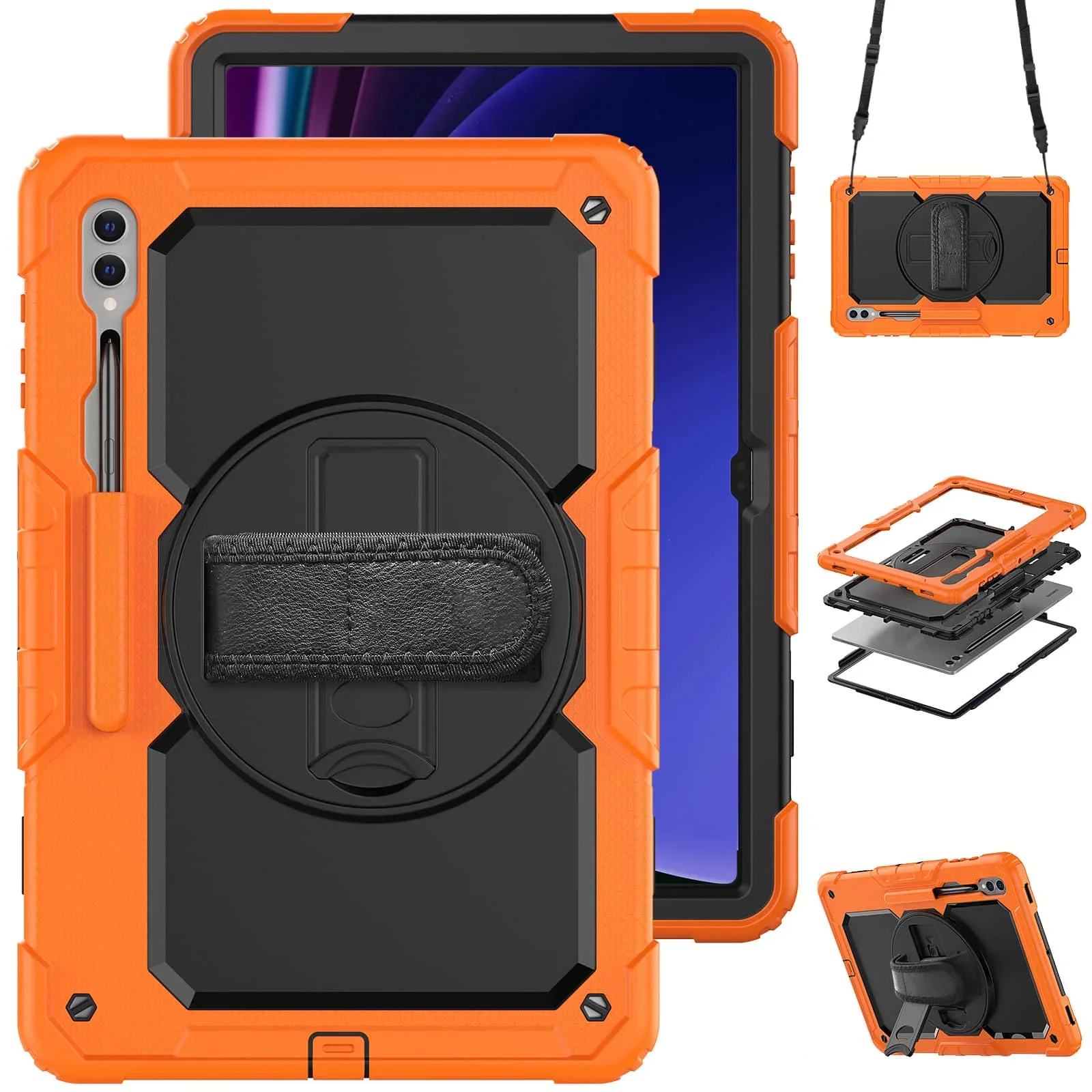 360 Full Coverage Protective Tablet Case for Samsung Galaxy Tab A9 Plus A8 A7 lite with Crossbody Strap Protective Covers