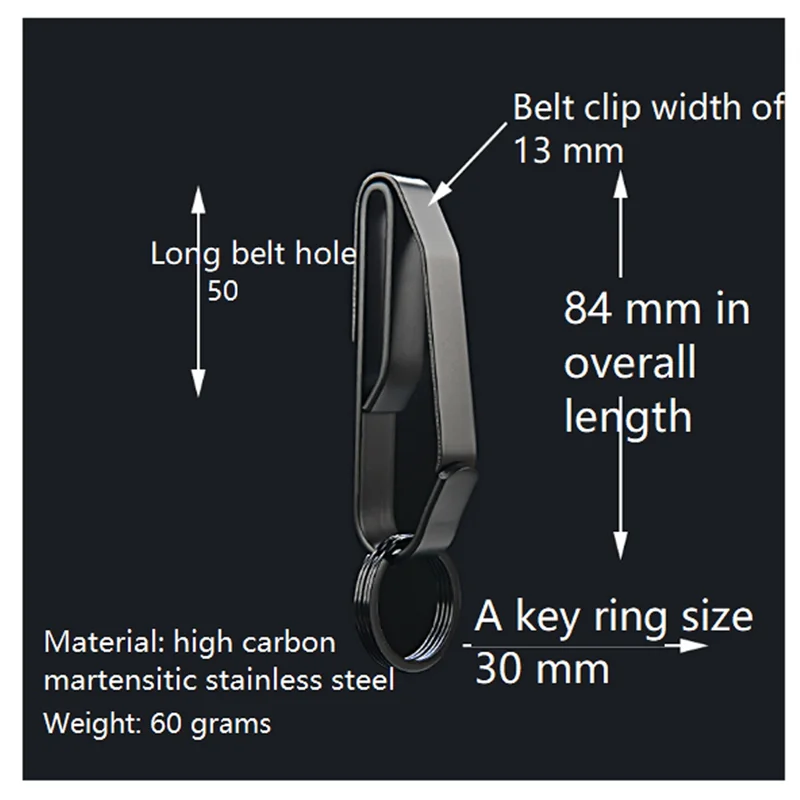 

A69G-2Pcs Duty Belt Key Holder, Quick Release Key Clip for Belt