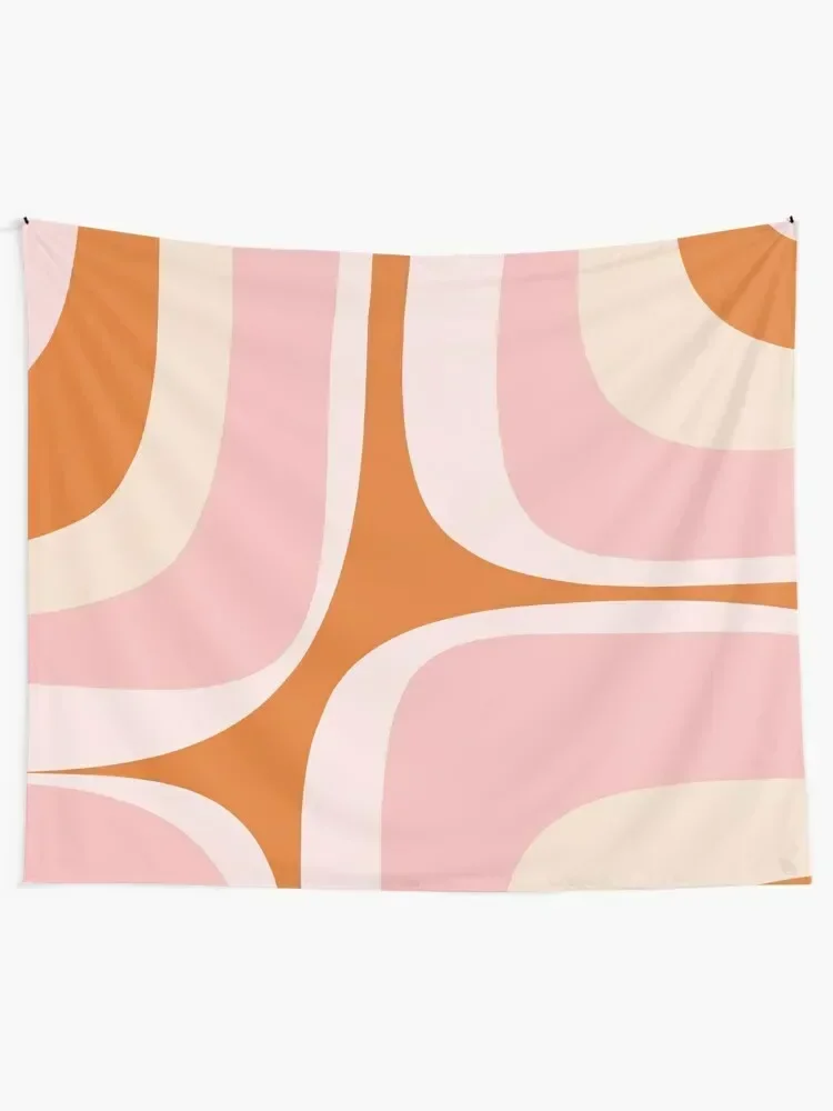 

Retro Groove Pink and Orange Minimalist Abstract Tapestry Decoration For Bedroom Things To The Room Room Ornaments Tapestry