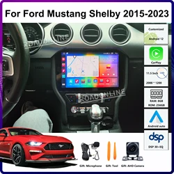 Android 12カーラジオ,2014インチ,8 GB 2023 GB,GPS,ステレオ,メディアプレーヤー,CarPlay,for Ford Mustang vi,s550,Shelby (11.5-256)