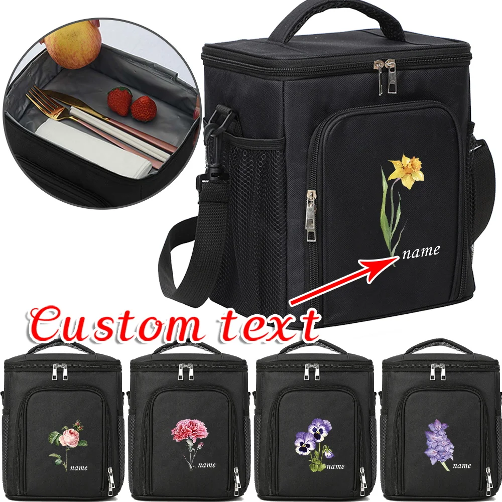 

Персонализированный индивидуальный пакет со льдом, открытый спереди, двухслойный портативный мешок со льдом для обеда, изолированные сумки для семейных мероприятий на открытом воздухе