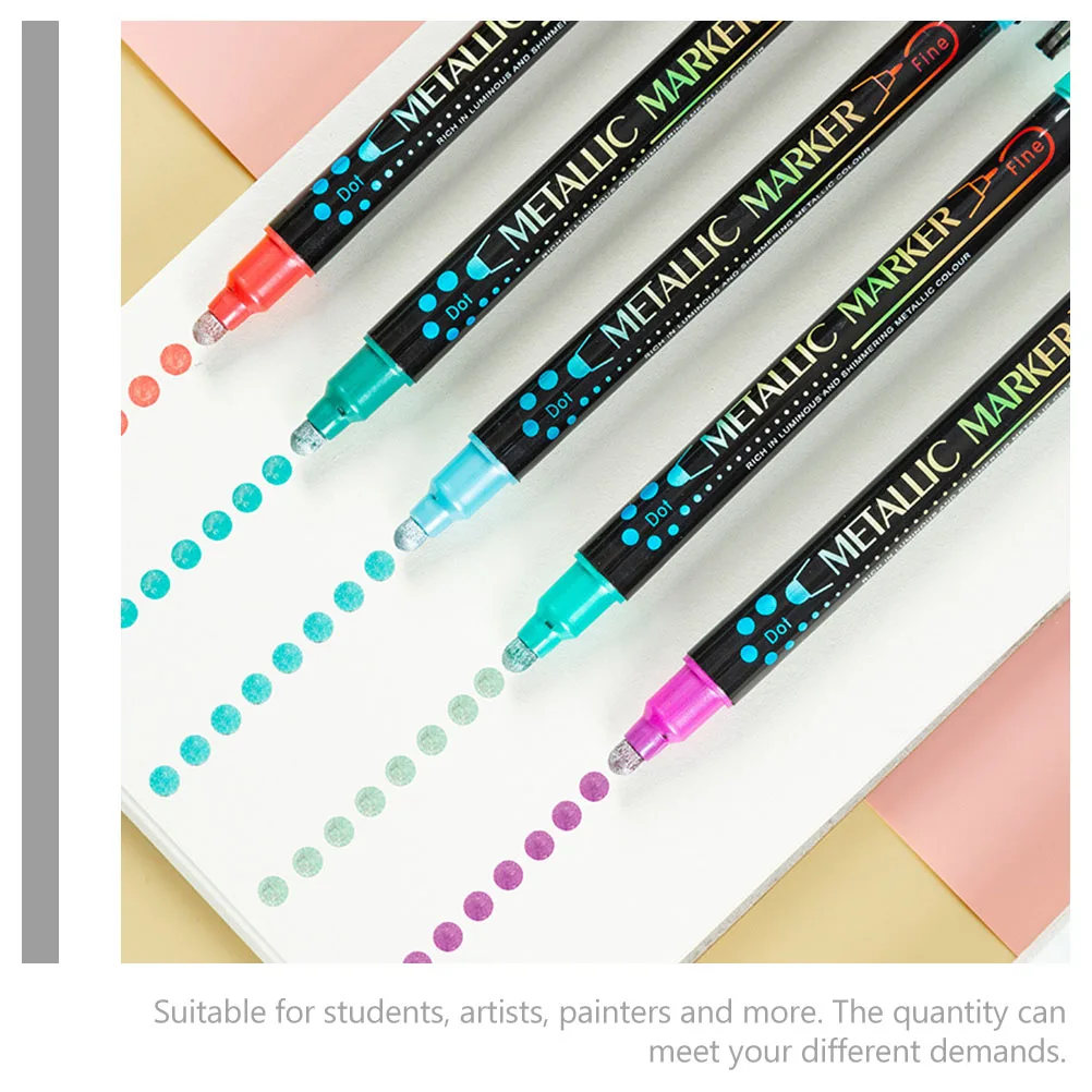 

12Pcs Acrylic Markers Flexible Tip Smooth Writing Sketching Drawing Doodling Coloring on Ceramic Glass Wood Fabric Canvas Metal