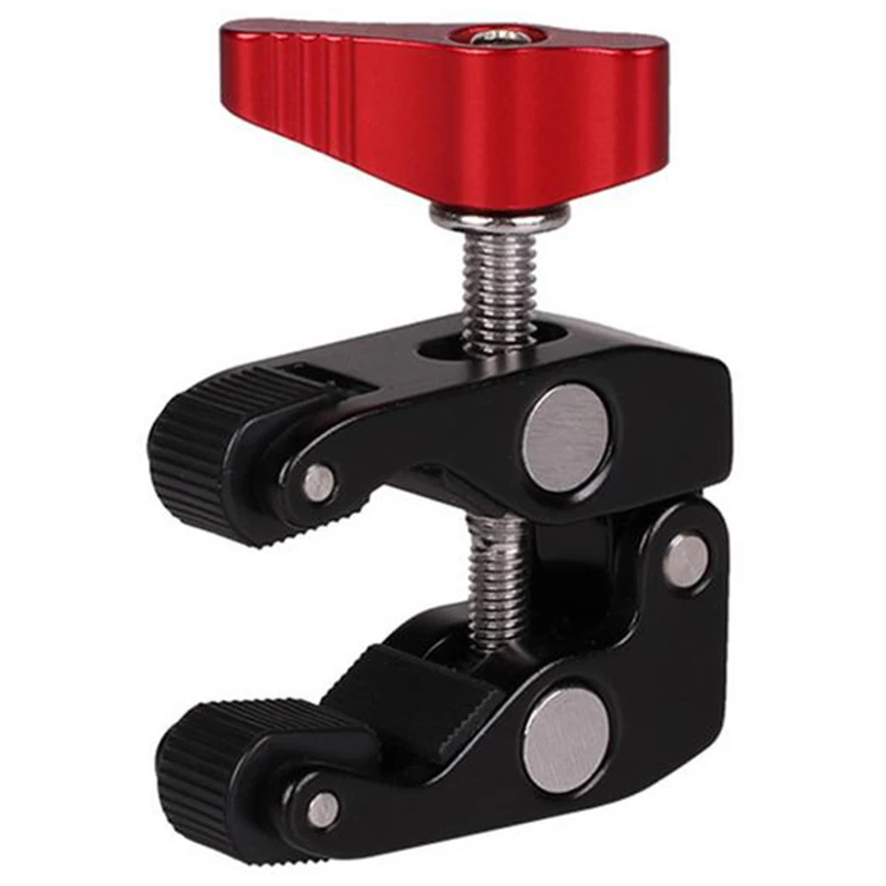 HFES Slr Camera Magic Arm Double Hot Shoe Ball Head Crab Claw Clip Universal Monitor Bracket Ball Head Clamp Super Holder Stand