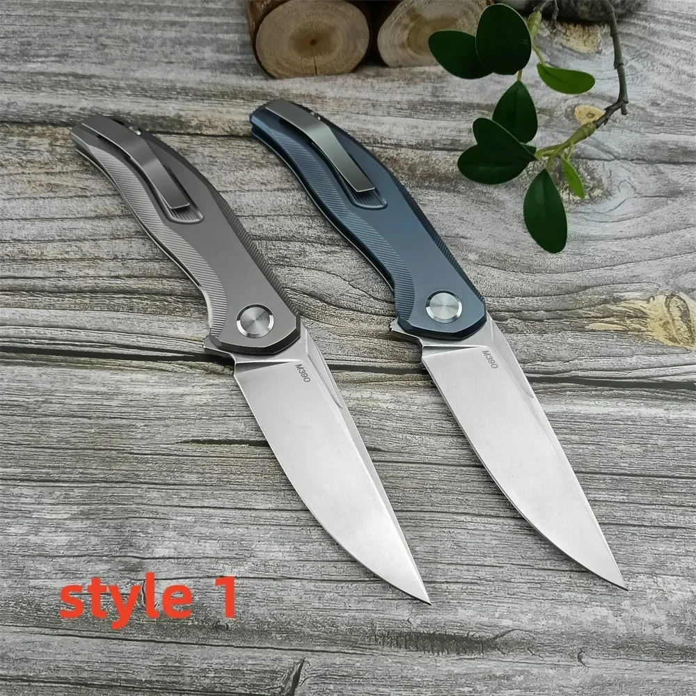 Top Quality Shirogorov Folding Pocket Knife D2 Blade TC4 Titanium Alloy Handle Outdoor Tactical Knife Safety EDC Multitool