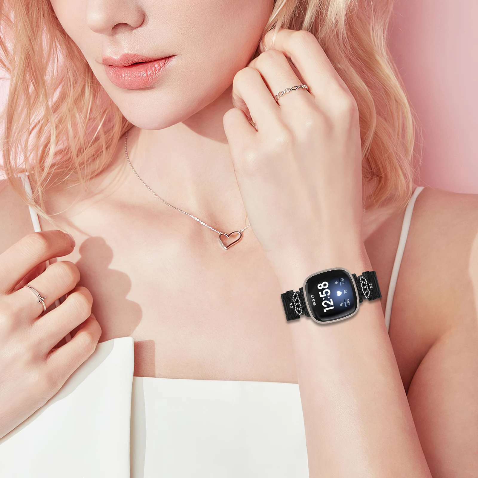 Stainless Steel Strap For Fitbit Versa 4 Sense 2  Watch Metal Wristband Loop For Fitbit Sense Versa 3  Replacement Bracelet Band