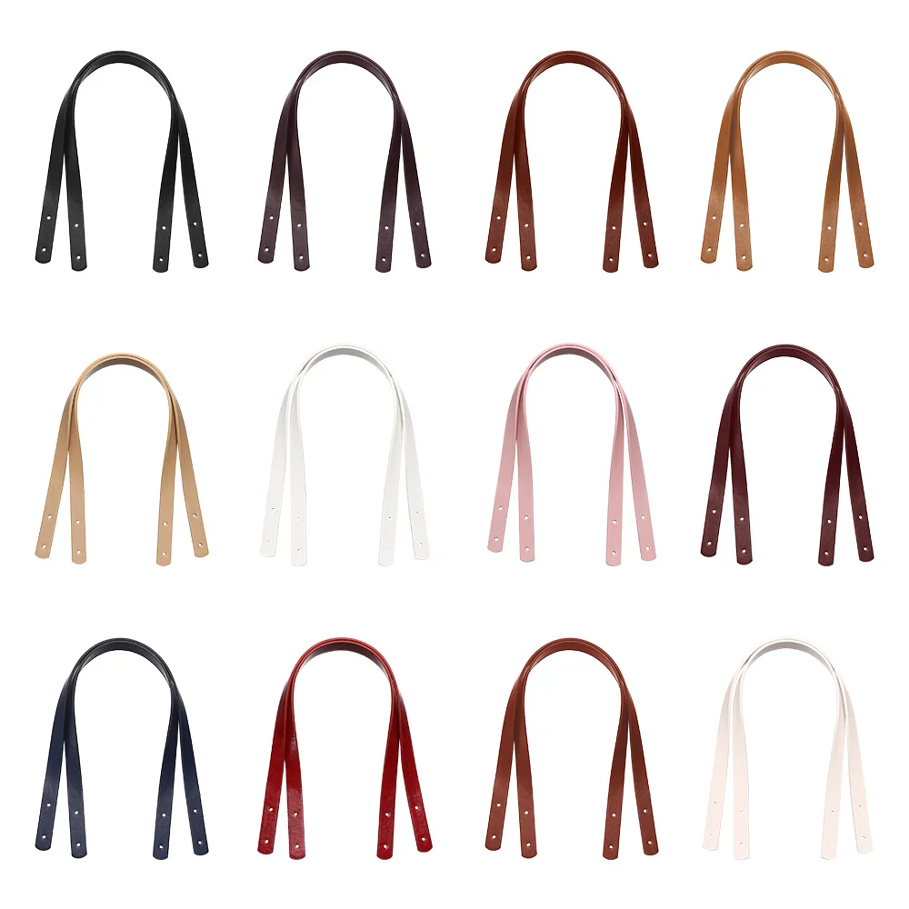 

2 Pcs Bag Belt Detachable PU Leather Handle Lady Shoulder Bag DIY Replacement Accessories Handbag Band Handle Strap Band