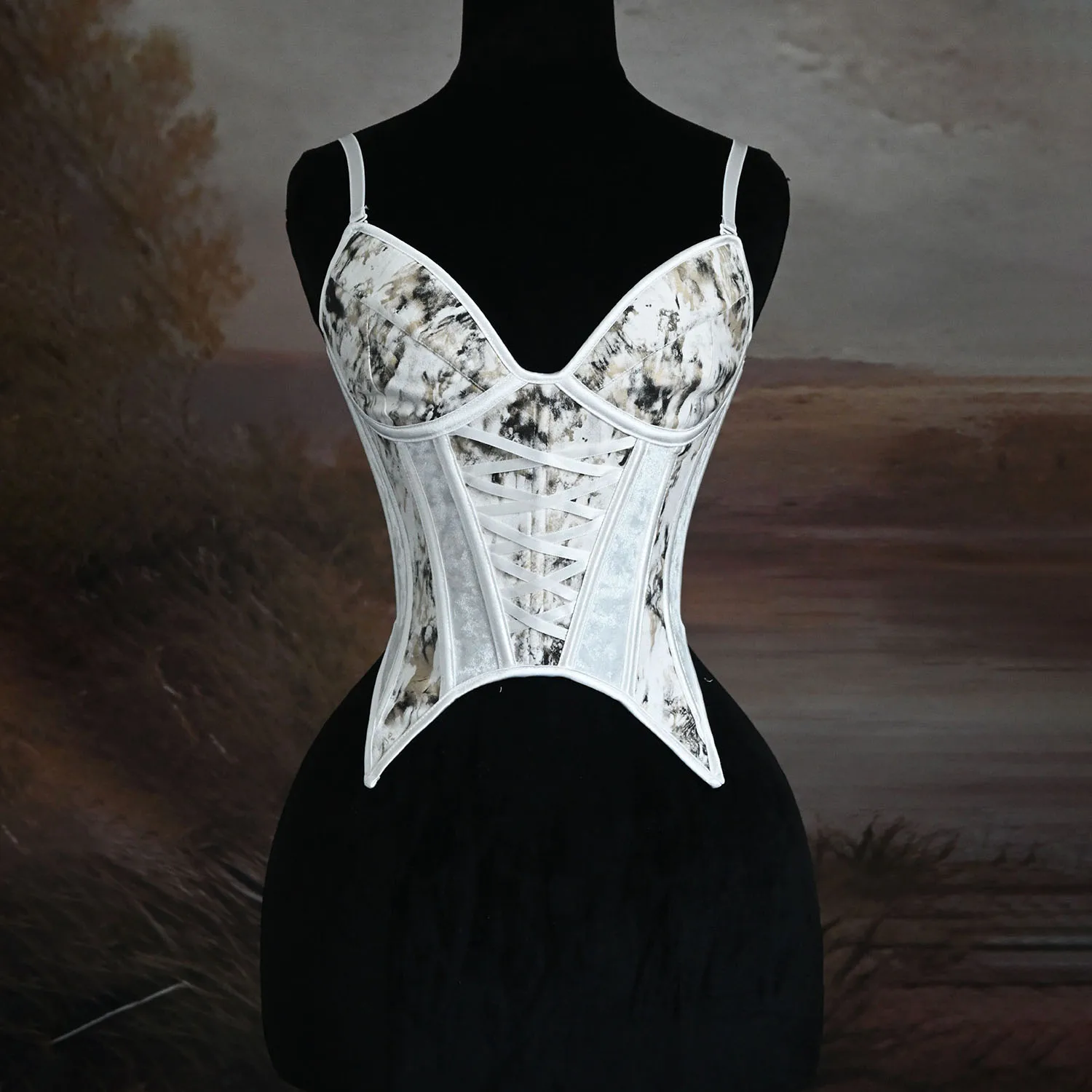 

Corset top Tie-Dye Personality Fashion Party sexy Joker Corset Bodices and corsets