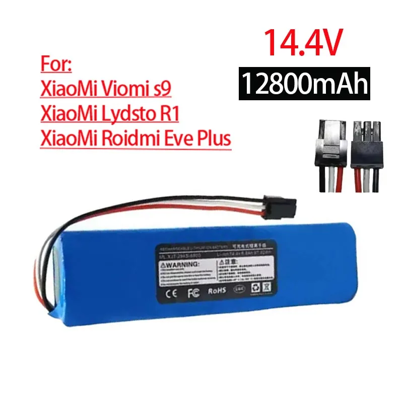 

▶14.4V Rechargeable Li-ion Battery for Neabot Q11 Robot Vacuum Cleaner Replacement Accessories 12800mAh 14.8V