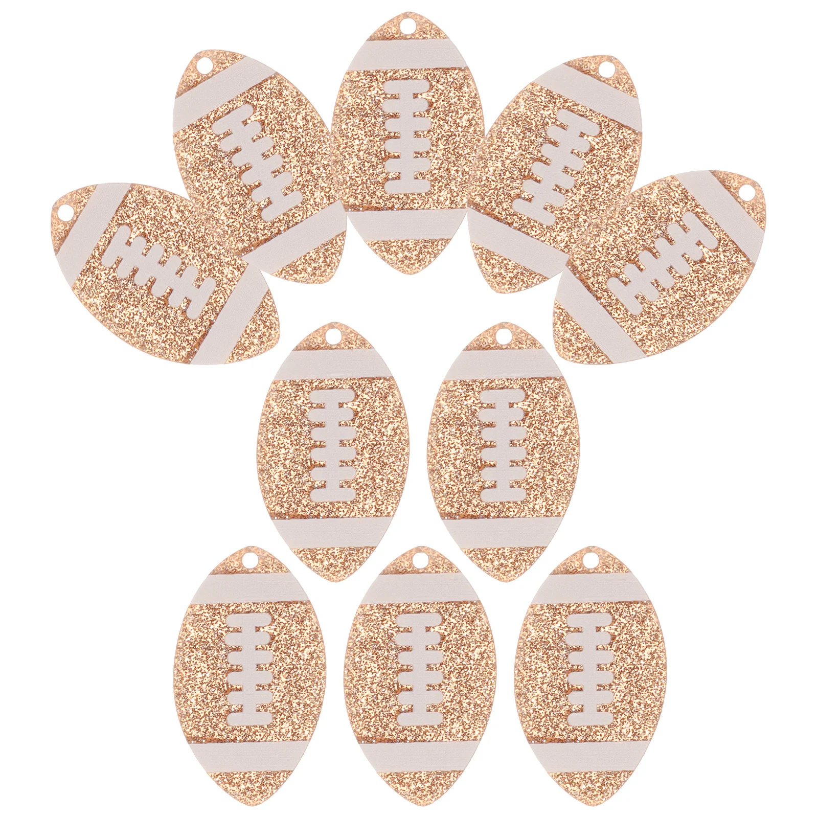 

10Pcs DIY Rugby Pendant Charms Acrylic Sports Ball Charms for Jewelry Making Earrings Craft Supplies Decorative Use