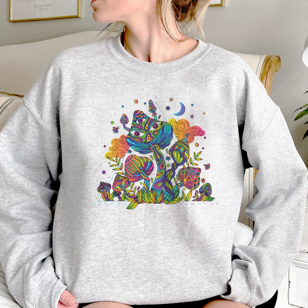 

Magic Mushrooms Alien Psychedelic hoodies women long sleeve top sweat y2k sweater women vintage clothes